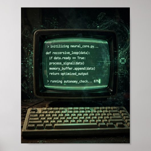 Kimi Code Retro Terminal AI Art Poster (Vorne)