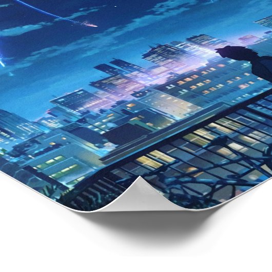 kimi no na wa your name Taki Stars Balcony Poster (Ecke)