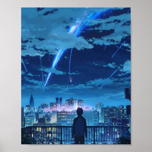 kimi no na wa your name Taki Stars Balcony Poster (Vorne)