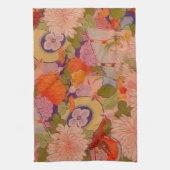 Kimono Blume Rosa Blumenmuster Handtuch (Vertikal)