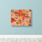 Kimono Blume Rosa Blumenmuster Leinwanddruck (Insitu (Holzboden))