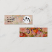 Kimono Blume Rosa Blumenmuster Mini Visitenkarte (Vorne/Hinten)