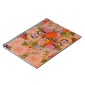 Kimono Blume Rosa Blumenmuster Notizblock (Linke Seite)