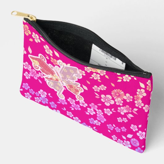 Kimono Butterfly Pattern Zubehörtasche (Offen)