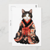 Kimono Cat Postkarte (Vorne/Hinten)
