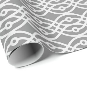 Kimono-Druck, dunkelgrau und silbergrau Geschenkpapier