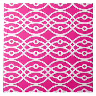 Kimono-Druck, fuchsia-pink und weiß Fliese