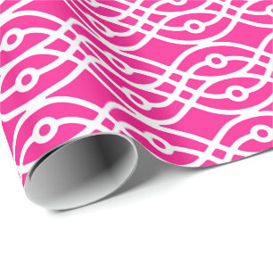 Kimono-Druck, fuchsia pink und weiß Geschenkpapier