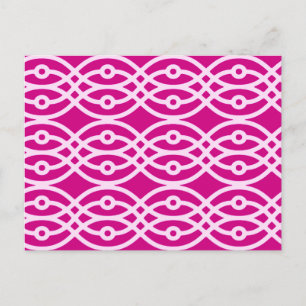 Kimono-Druck, magenta und pink Postkarte