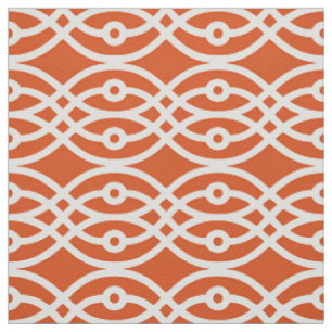 Kimono-Druck, orange und weiß Stoff