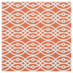 Kimono-Druck, orange und weiß Stoff