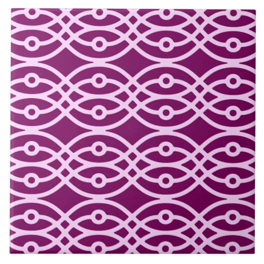 Kimono-Druck, Pflaume und Rosa Fliese (Vorderseite)