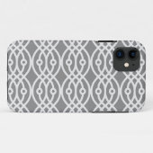 Kimono-Druck, silber und dunkelgrau Case-Mate iPhone Hülle (Rückseite (Horizontal))