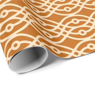 Kimono-Druck, Terrakotta und Pfirsich Geschenkpapier