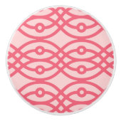 Kimono-Druck, tiefes Korallenrosa Keramikknauf (Vorderseite)