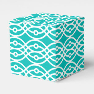 Kimono-Druck, Türkis und Weiß Geschenkschachtel