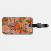 Kimono Flower Pink Floral Pattern Gepäckanhänger (Rückseite horizontal)