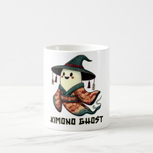 Kimono Geist - Trick oder Leckerbissen - Happy hal Kaffeetasse (Mittel)