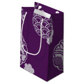 Kimono gemusterte Geschenktasche Kleine Geschenktüte (Rückseite Schrägansicht)
