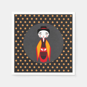 Kimono Girl Birthday Party Serviette