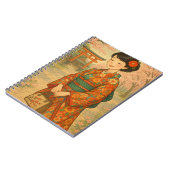 Kimono Girl - Cherry Blossom Notebook Notizblock (Linke Seite)