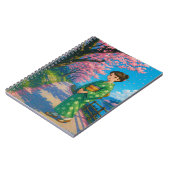 "Kimono Girl - Cherry Blossom Notebook Notizblock (Linke Seite)