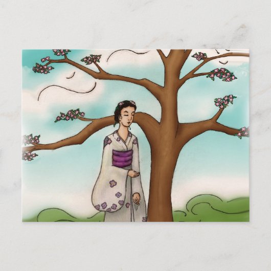 Kimono Girl Postkarte (Vorderseite)