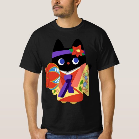 Kimono-Katze aus Okinawa T-Shirt (Vorderseite)
