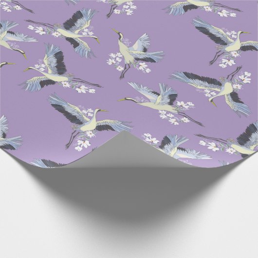 Kimono Kunst Lila Geschenkpapier (Ecke)