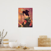 KIMONO LADY ASAHI BIER JAPAN Vintage Werbung Poster (Küche)