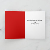 Kimono-Mädchen-WeihnachtsCartoon-Illustration Feiertagskarte (Innenseite)