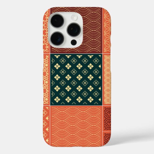 Kimono-Mischmuster Rot Case-Mate iPhone Hülle (Rückseite)