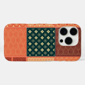 Kimono-Mischmuster Rot Case-Mate iPhone Hülle (Rückseite (Horizontal))