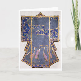 Kimono mit Kranen und japanischem Wassermotiv Karte