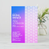 KIMONO-Muster | Brautpartyeinladungen Einladung (Stehend Vorderseite)