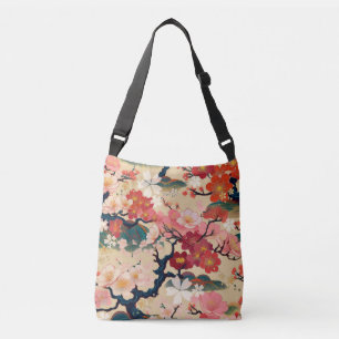 Kimono-Muster inspiriert japanisches Gewebe Tragetaschen Mit Langen Trägern