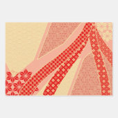 Kimono-Muster mit Band-Mix Geschenkpapier Set (Vorderseite 3)