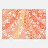 Kimono-Muster mit Band-Mix Geschenkpapier Set (Vorderseite)