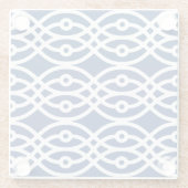 Kimono print, blau und weiß glasuntersetzer (Rückseite)