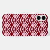 Kimono Print, Bordeaux und Rosa Case-Mate iPhone Hülle (Rückseite (Horizontal))