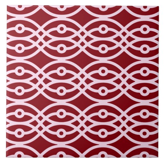 Kimono Print, Bordeaux und Rosa Fliese (Vorderseite)
