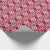 Kimono Print, Bordeaux und Rosa Geschenkpapier (Ecke)