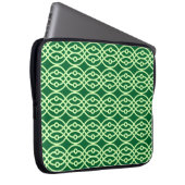 Kimono Print, Darks & Hellgrün Laptopschutzhülle (Vorne Rechts)