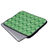 Kimono Print, Darks & Hellgrün Laptopschutzhülle (Vorne Knopf)