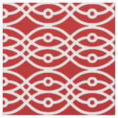 Kimono Print, dunkelrot und weiß Stoff (Nahaufnahme)
