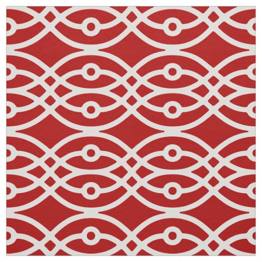 Kimono Print, dunkelrot und weiß Stoff (Muster)
