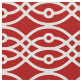Kimono Print, dunkelrot und weiß Stoff (Nahaufnahme)
