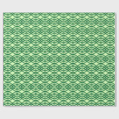 Kimono Print, hell und dunkelgrün Geschenkpapier (Flach)