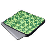 Kimono Print, hell und dunkelgrün Laptopschutzhülle (Vorne Knopf)