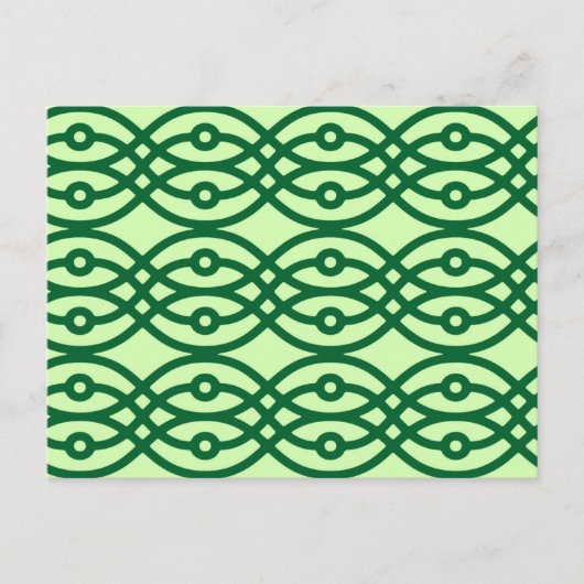 Kimono Print, hell und dunkelgrün Postkarte (Vorderseite)